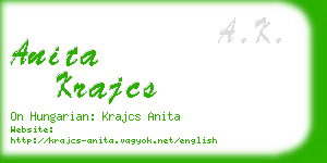 anita krajcs business card